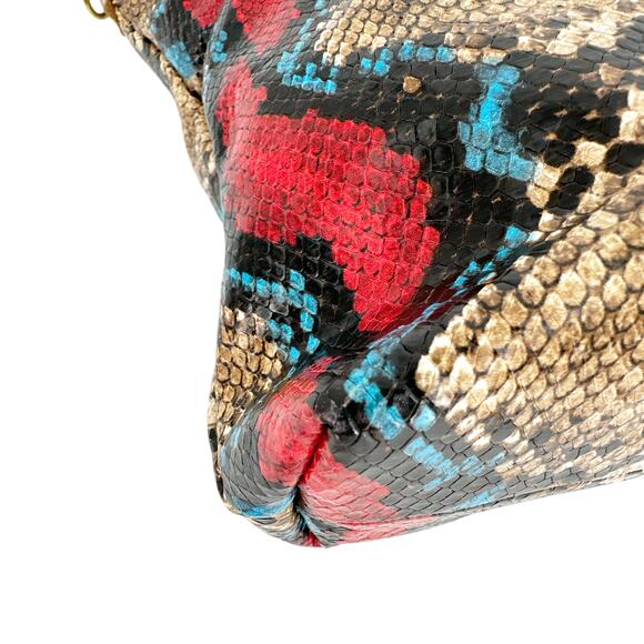 CLARE V. Attache Tote in Garden Snake with Additional Strap - Picture 7 of 13